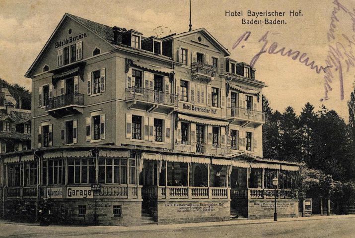 Bayrischer Hof in Baden-Baden historische Ansicht